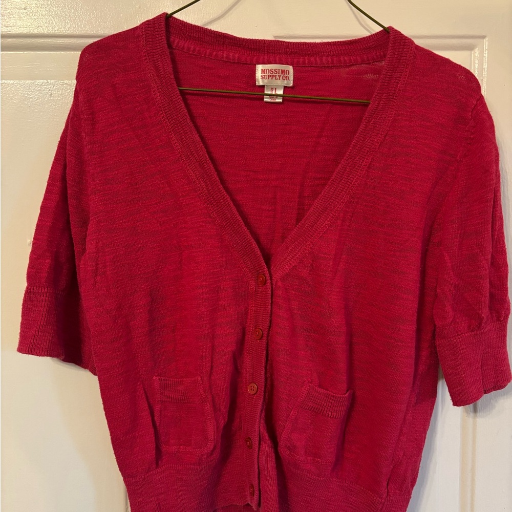 Mossimo Supply Co. Women's Vibrant Hott Pink Cardigan